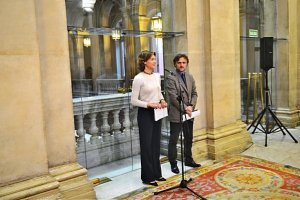 Comparecencia de ministra y consejero.