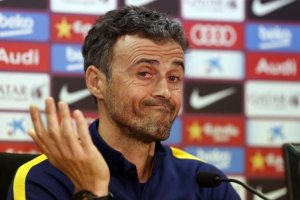 Luis Enrique, en rueda de prensa.