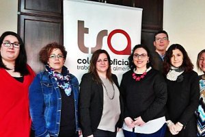 miembros de la Junta, con Encarna Peláez en el centro