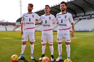 Fede Vico en la presentación con el Albacete.