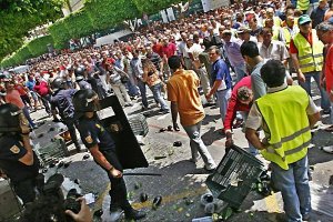 Una de las manifestaciones en protesta por el precio del gasóleo
