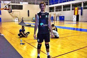 Jorge Almansa en la sesión de entrenamiento.