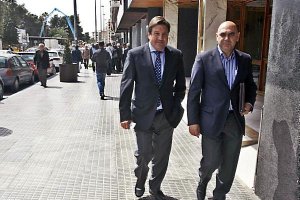 El expresidente del Elche José Sepulcre con Rocamora.