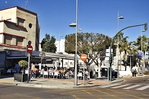 Terraza ubicada en el centro de la ciudad