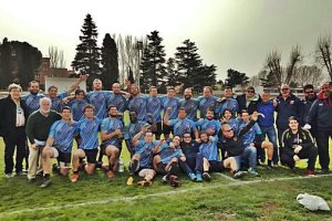 Una foto para la historia del rugby almeriense.