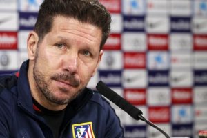 Simeone, en rueda de prensa. 