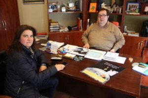 Reunión de José Juan Rubí en su despacho de Roquetas.