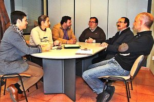 José Juan Rubí y su equipo con José Francisco Cara y Paco Cortés.