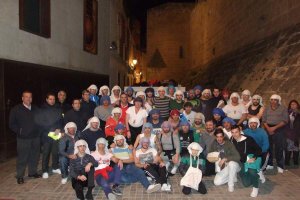 Cuadrilla de costaleros del paso de palio de Nuestra Señora de la Merced, compuesta por 57 integrantes, de un paso que calza 35 costaleros.