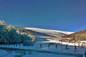 Aspecto que presentaba el Puerto de La Ragua en el día de ayer.