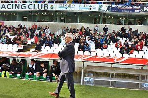 Fabri en El Sardinero como entrenador del Almería.