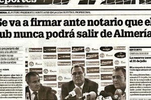 Aquí nacía la época dorada del Almería con Anfonso García.
