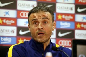 Luis Enrique, en rueda de prensa.