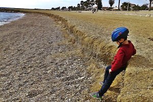 Situación de parte de la playa de Costacabana