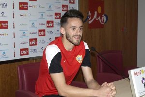 Iago Díaz en sala de prensa.