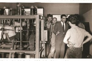 El día de la inauguración de Hiladora Mecánica Almeriense, dirigida por Ramón Gómez Vivancos.