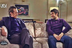 Valdano y Raúl durante la entrevista.