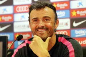 Luis Enrique, en rueda de prensa.