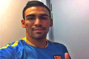 Dani Romera con la camiseta del Barça.