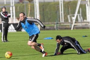 Nino en la última sesión de entrenamiento.