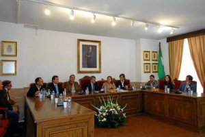 Imagen de archivo de un pleno celebrado en el Ayuntamiento velezano.