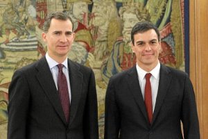 Su Majestad y Pedro Sánchez, esta mañana.