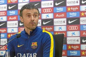 Luis Enrique en rueda de prensa.