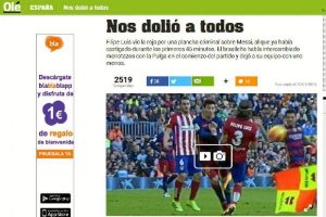 La entrada a Messi ha dado la vuelta al mundo.