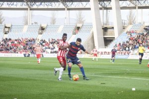 Jonathan Zongo en el partido contra el Llagostera.
