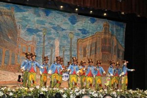 La Comparsa de la Peña La Cantera, ‘Érase una vez’, de la Traíña, en su actuación día 21 de enero, en el concurso del Teatro Alameda, de Málaga.