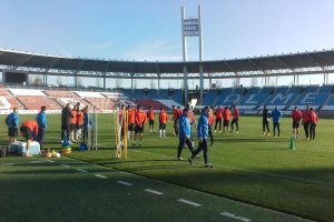 Último entrenamiento antes del partido.