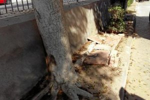 Imagen de una de las aceras de la calle Costa Verde