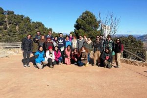 Los alumnos durante su visita a Sierra María-Los Vélez