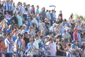 Aficionados del Leganés.