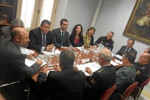 Imagen del delegado de Gobierno en la Junta Local de Seguridad del Ayuntamiento de Almería 