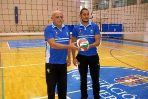 Piero Molducci y Alejandro Fernández antes de un entrenamiento.