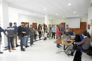 Aspirantes al casting celebrado ayer en el salón polivalente de Tabernas.