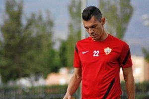 Javi Casquero en su etapa de jugador del Almería.