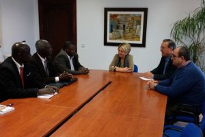 El embajador de Guinea Bissau en una visita anterior.