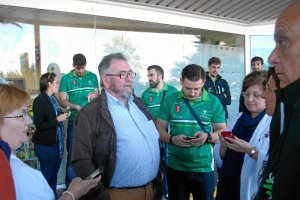 Ramón Sedeño en la visita a Torrecárdenas.