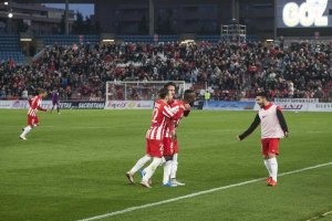 Celebración del 2-1.