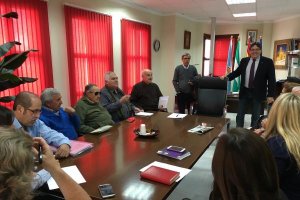 Reunión celebrada el martes en la que quedó constituido el Comité del Tricentenario.