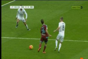 Lesión de Canales antes del descanso.