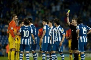 Fernández Borbalán en el Espanyol-FC Barcelona.