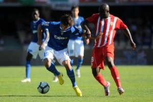 Modeste MBami en el partido contra el Xerez en 2010.