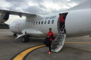 Eldin, en uno de los viajes en chárter.