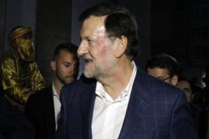 Foto de Rajoy tras el incidente (Fuente: Twitter)