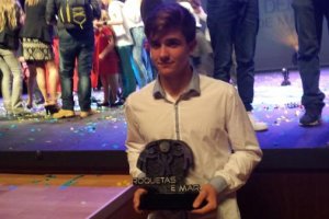 El nadador premiado en la Gala de Roquetas.