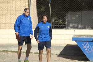 Joan Carrillo llegando a la Vega con Paco Ruiz.