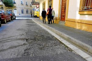 Detalle  de la calle Rafaela Jiménez. 